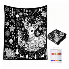 Photo 5 of SnugSketch Christmas Coloring Blanket + Markers